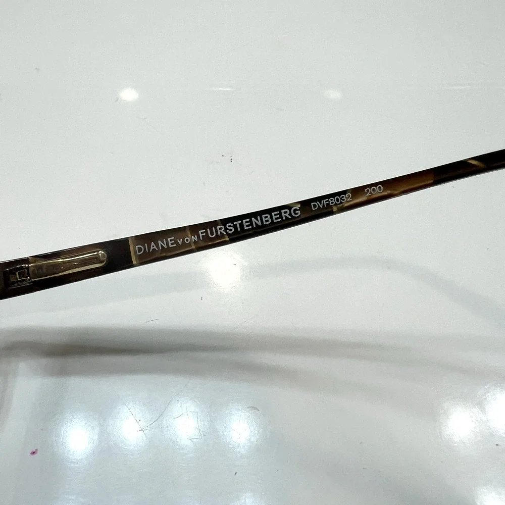 NEW Diane von Furstenberg DVF8032 200 Glossy Bronze Eye Frame 52-17-135 Half Rim